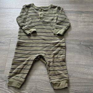 Striped Green Kids One Piece